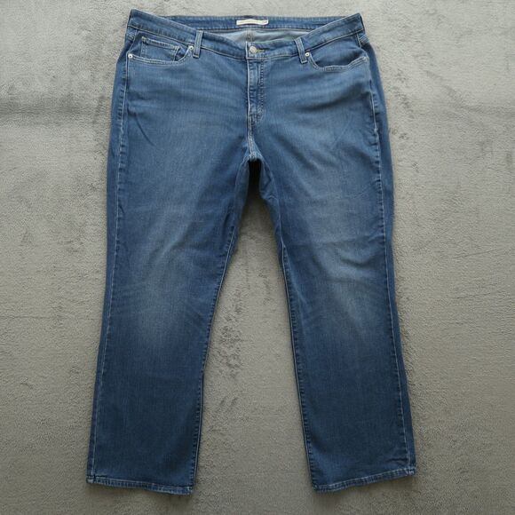 Levi's 414 Jeans Women's Size 20WS Blue High-Rise Classic Straight 28.5" Inseam - Picture 1 of 16